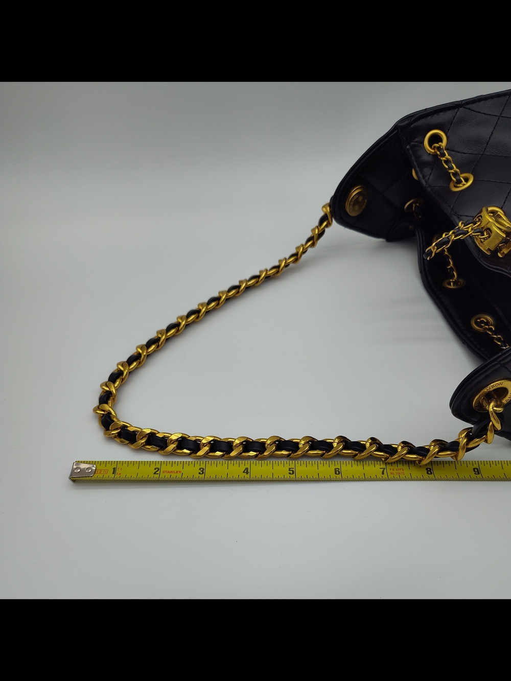 CHANEL Makeup Quilted Chain Cosmetic Bag Black Gold Colorway France GWP LAST ONE - Picture 9 of 14